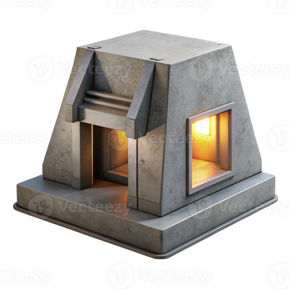 stunning modern A Minimalist Concrete Bunker Harsh Direct professional png