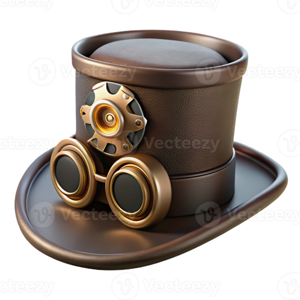 serene abstract A Steampunk Hat Adorned with Goggles exclusive png