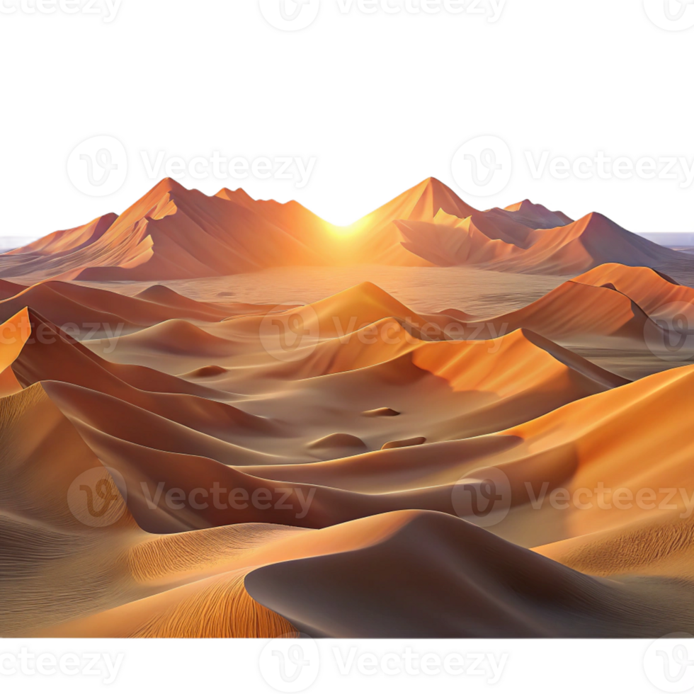 serene modern A Panoramic View of a Desert Landscape A high resolution png