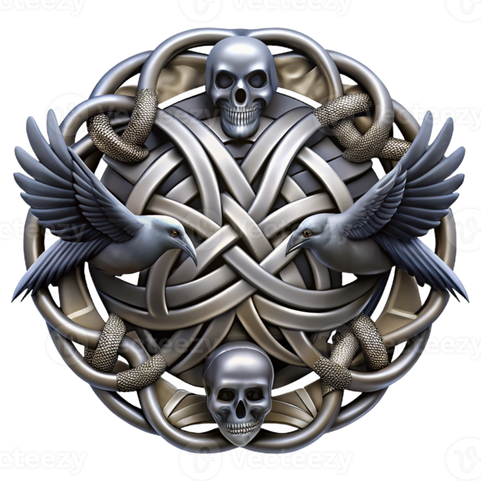 serene creative A Celtic Knotwork Depiction of the Morri premium png
