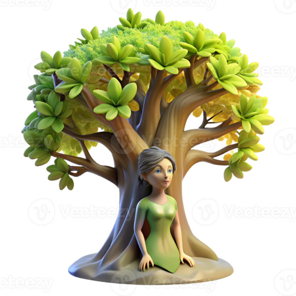 impressive modern Serene Dryad Emerging from Ancient Oak professional png