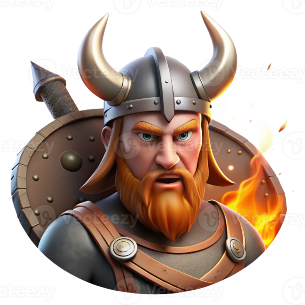 magnificent classic Portrait of a Fierce Viking Warrior with H detailed png