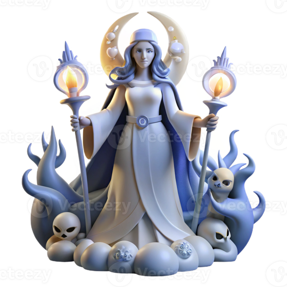 magnificent traditional Hecate Goddess of Witchcraft Surrounde high resolution png