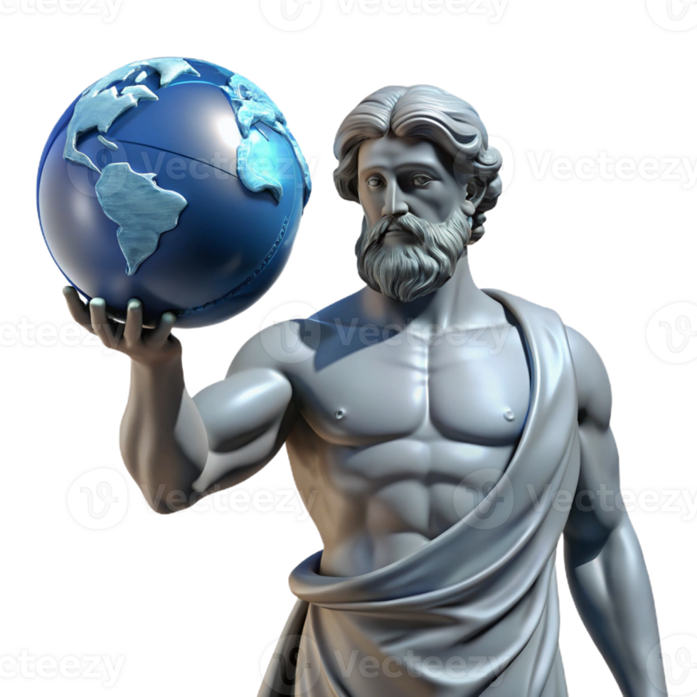 beautiful contemporary A Stoic Depiction of Atlas Holding the Cel premium png