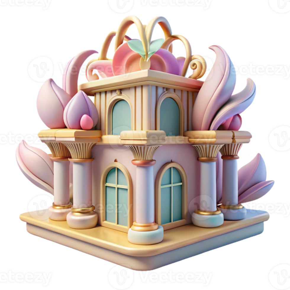 impressive classic Art Nouveau Building Flowing Lines Flor professional png