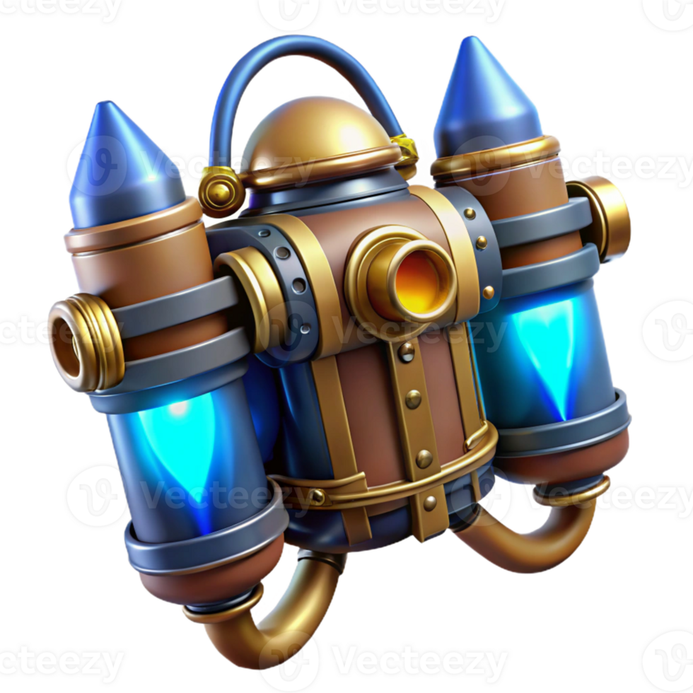 elegant classic A Steampunk Jetpack with Brass Nozzles A genuine png