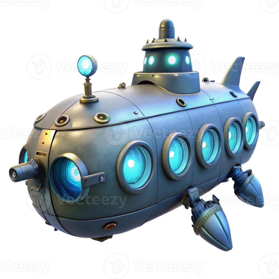 stunning rustic A Steampunk Submarine with Large Porthol professional png