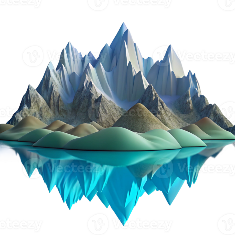 stunning creative A Majestic Mountain Range Reflected in A exclusive png