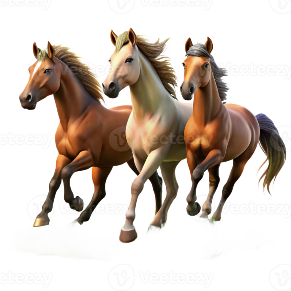 wonderful minimalist A Group of Wild Horses Running Across a Gr high resolution png
