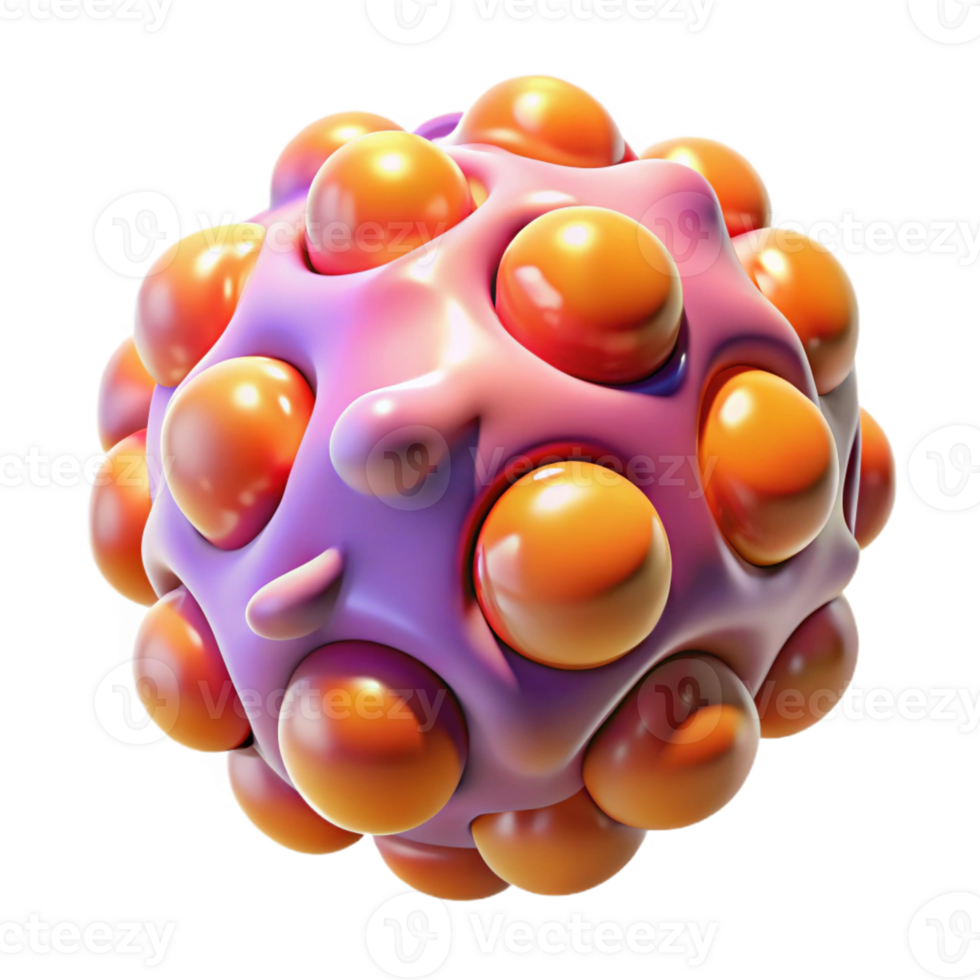 impressive vintage A Microscopic View of Cells Rendered in A original png