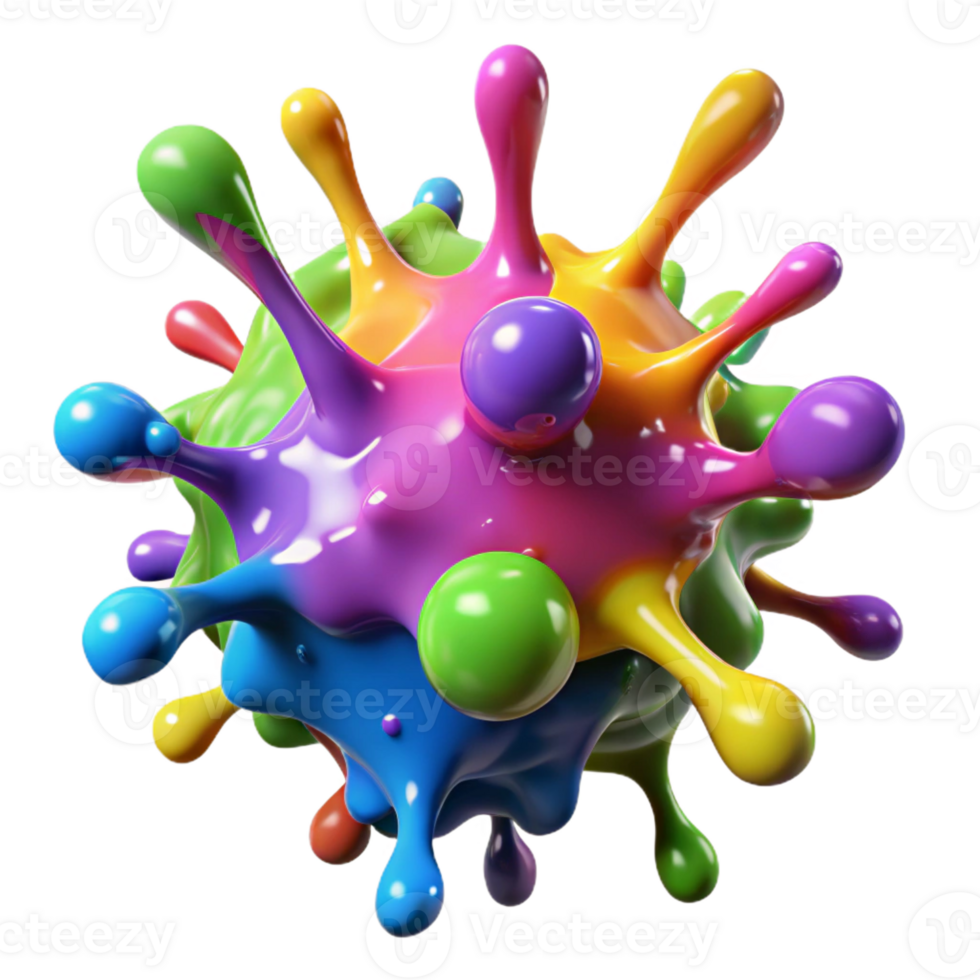 extraordinary artistic A Chaotic Explosion of Paint Splatters Vi genuine png