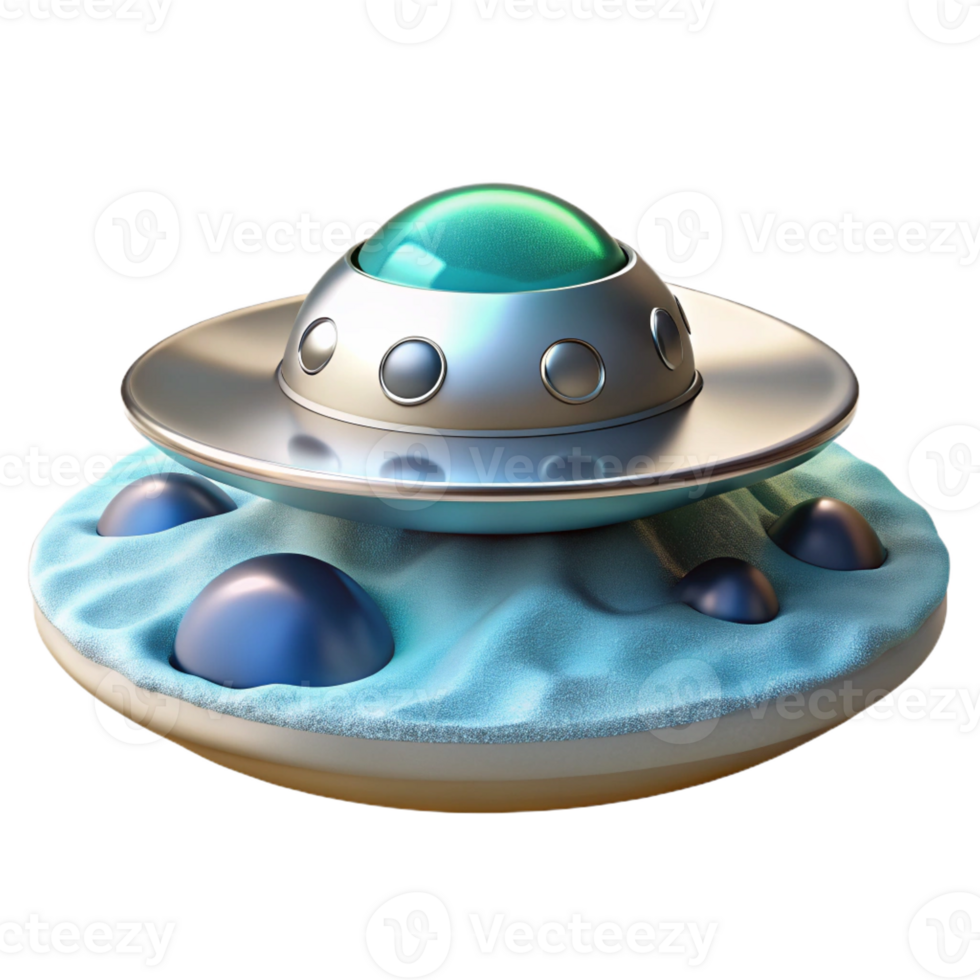 stunning traditional A Sleek Silver Spaceship Landing on a P high quality png
