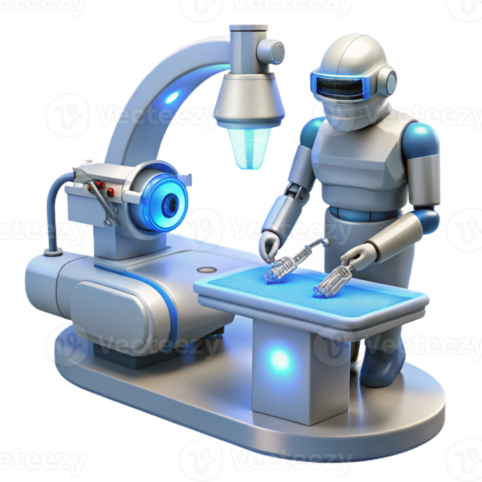 serene artistic A Robotic Surgeon Performing a Surgery Wit premium png
