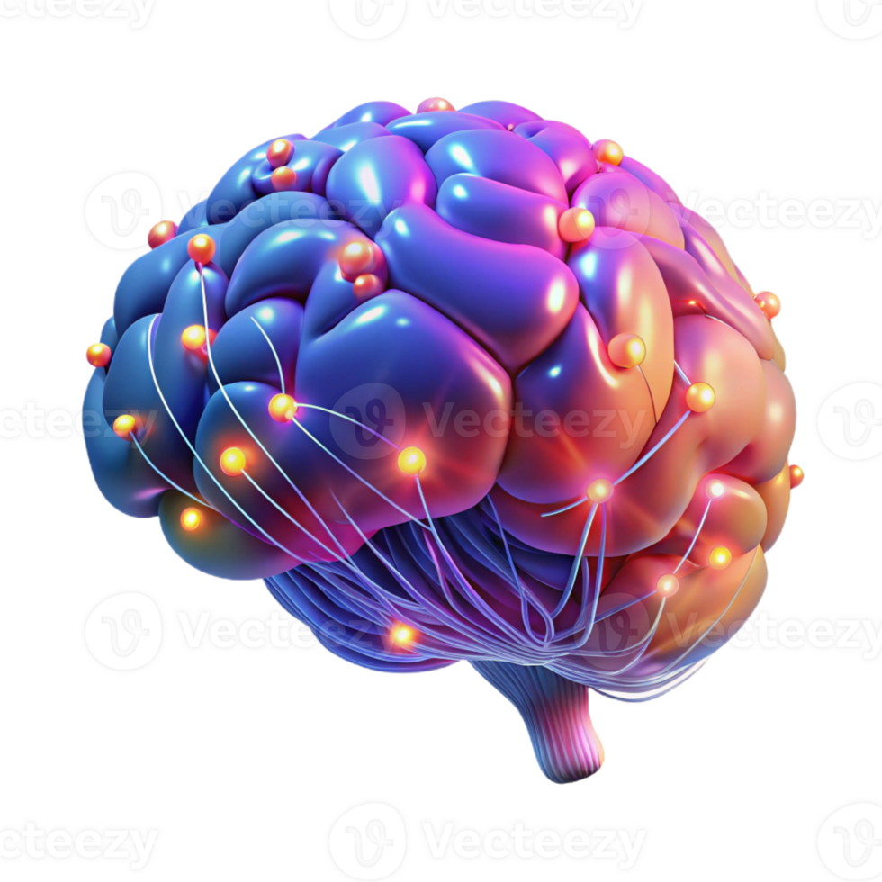 impressive modern A Digital Rendering of a Human Brain With premium png