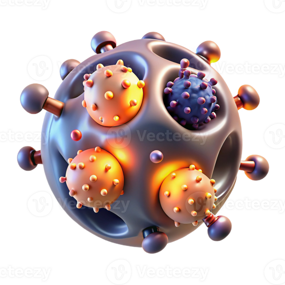 magnificent abstract A Microscopic View of Nanobots Repairing D original png