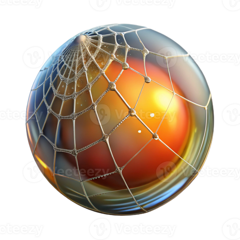 magnificent creative A Close Up of a Dewdrop on a Delicate Spid premium png