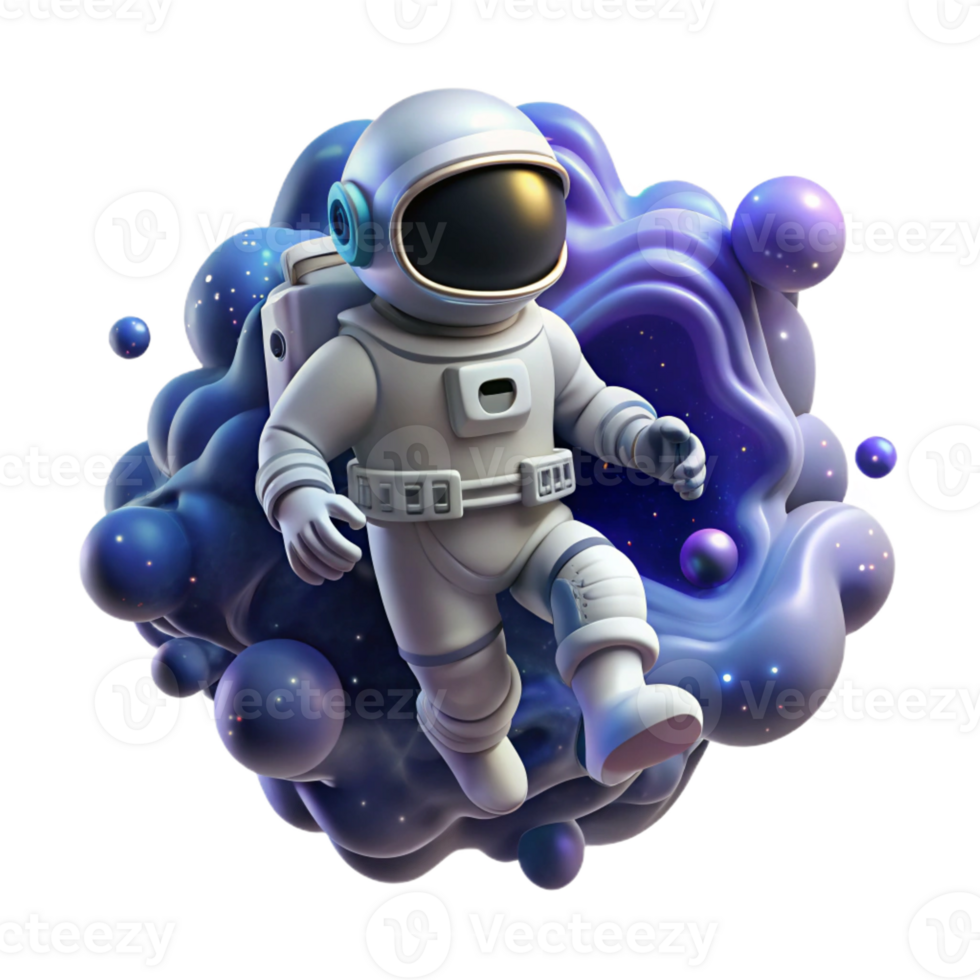 vibrant rustic A Lone Astronaut Floating in the Vastness png