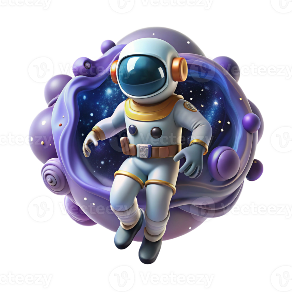 beautiful rustic A Lone Astronaut Floating in the Vastness professional png