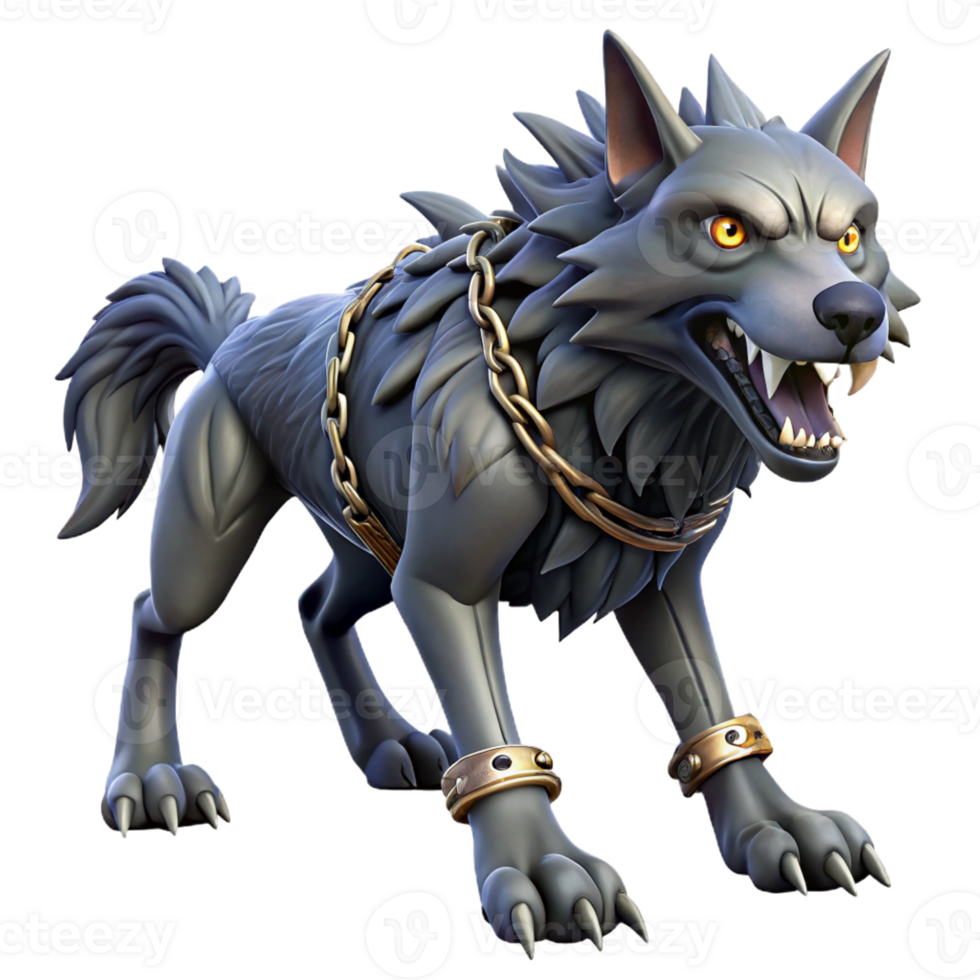 stunning traditional A Fierce Fenrir the Monstrous Wolf Bound authentic png