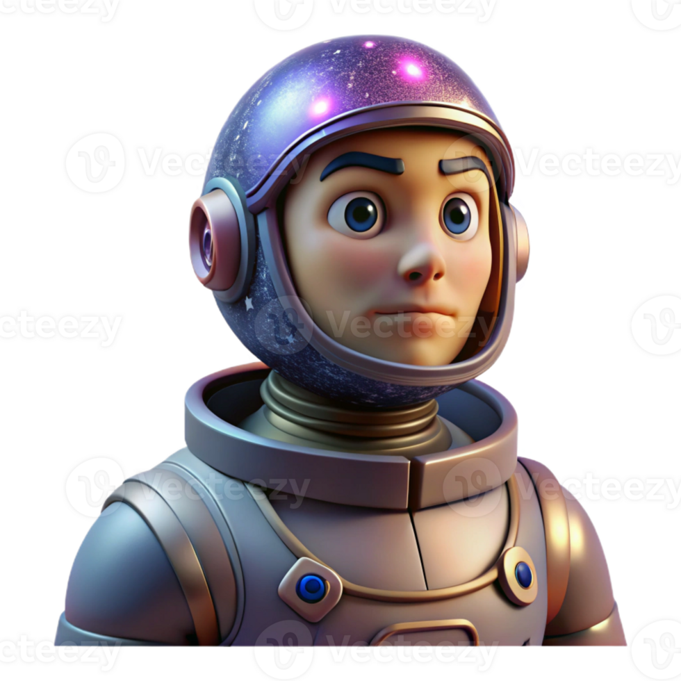 dramatic artistic Portrait of a Determined Astronaut in a Sp original png