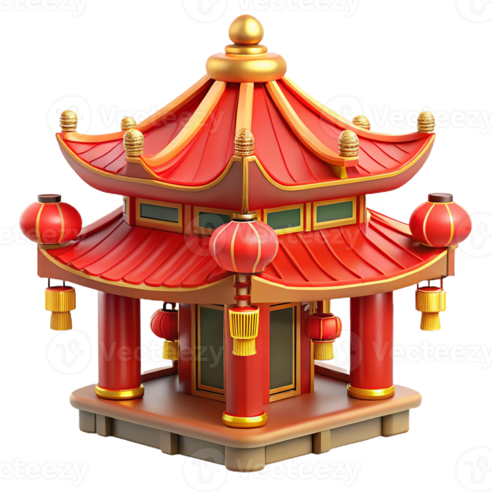 magnificent minimalist A Traditional Chinese Pagoda with Ornate genuine png