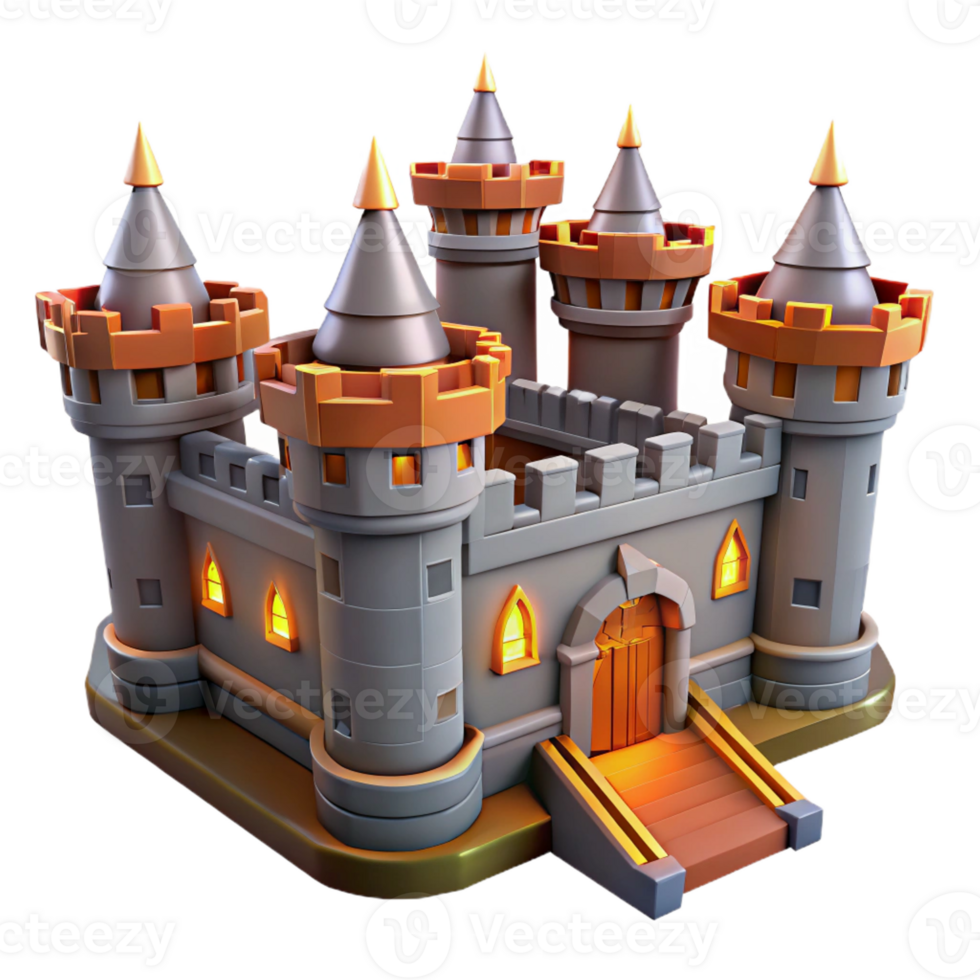 magnificent minimalist A Medieval Castle with Towering Walls An genuine png