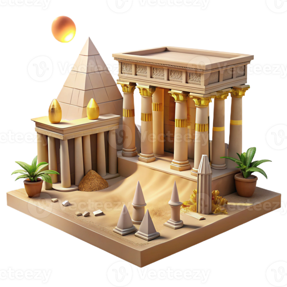 extraordinary vintage An Ancient Egyptian Temple with Hieroglyp png