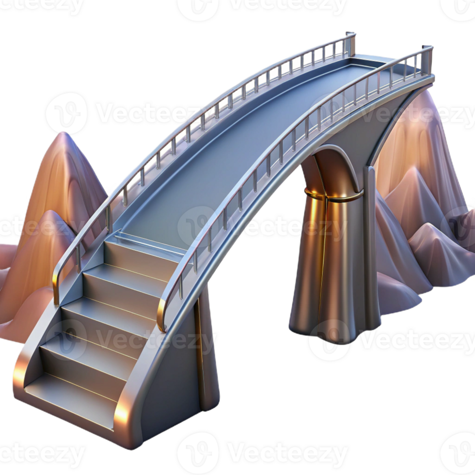 extraordinary artistic Futuristic Bridge over Deep Canyon genuine png
