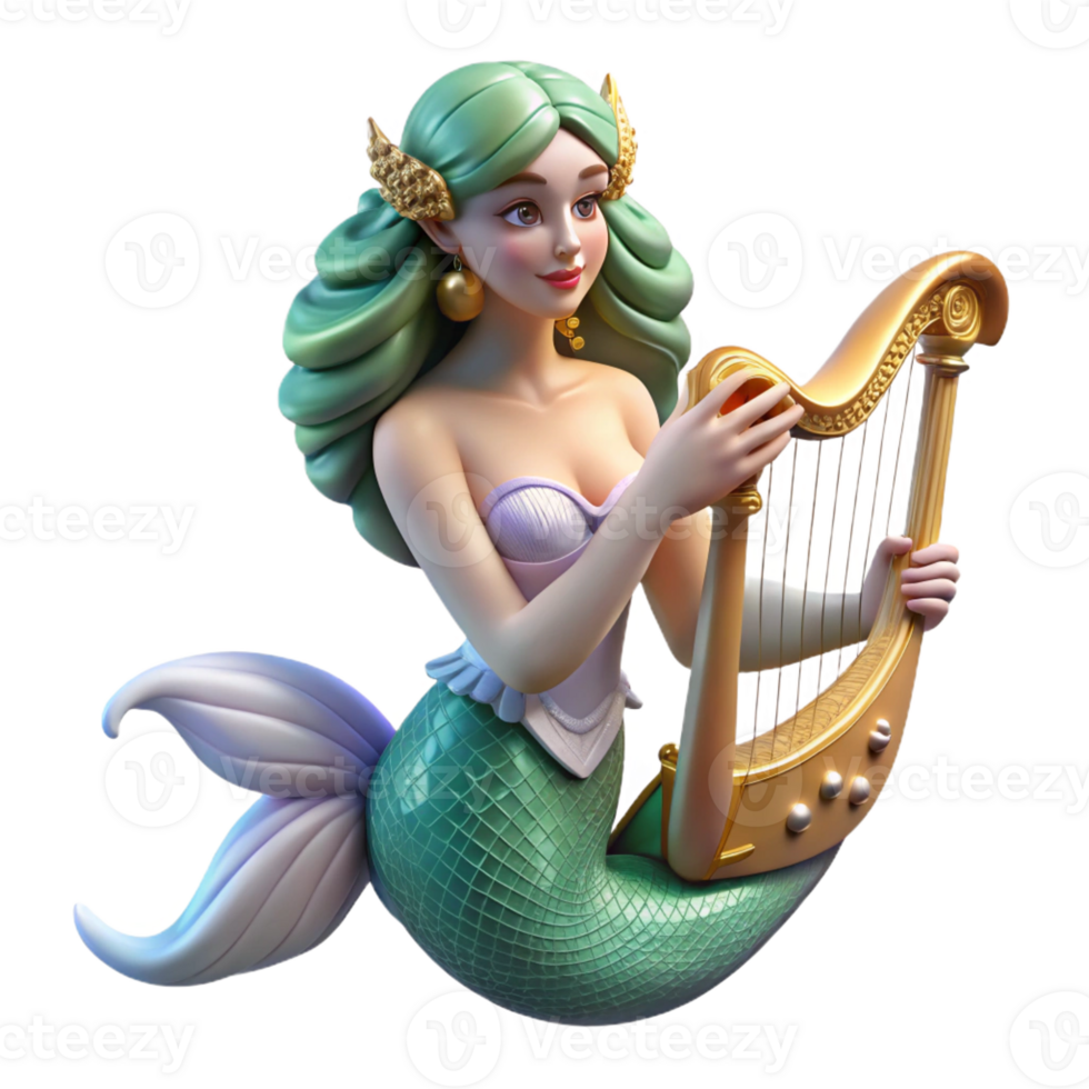 dramatic artistic Siren Luring Sailors to Their Doom high resolution png