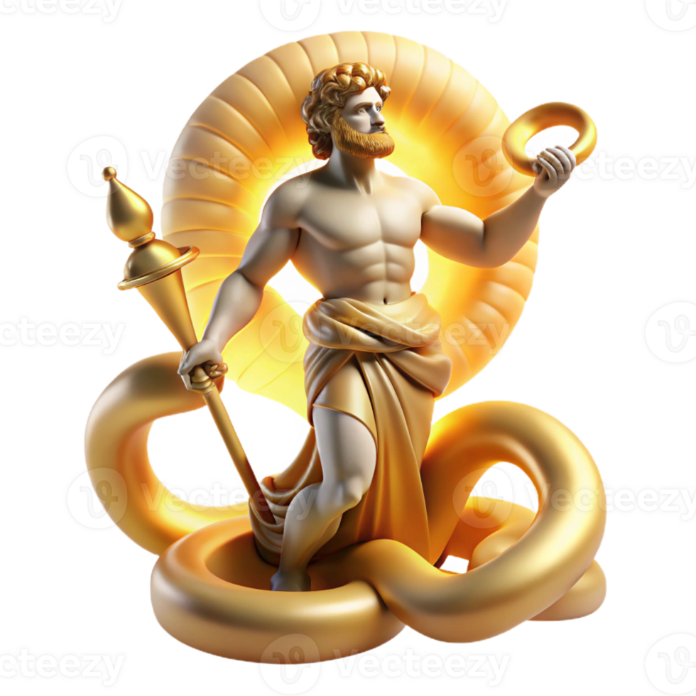 vibrant contemporary A Triumphant Apollo Slaying the Python Go high quality png
