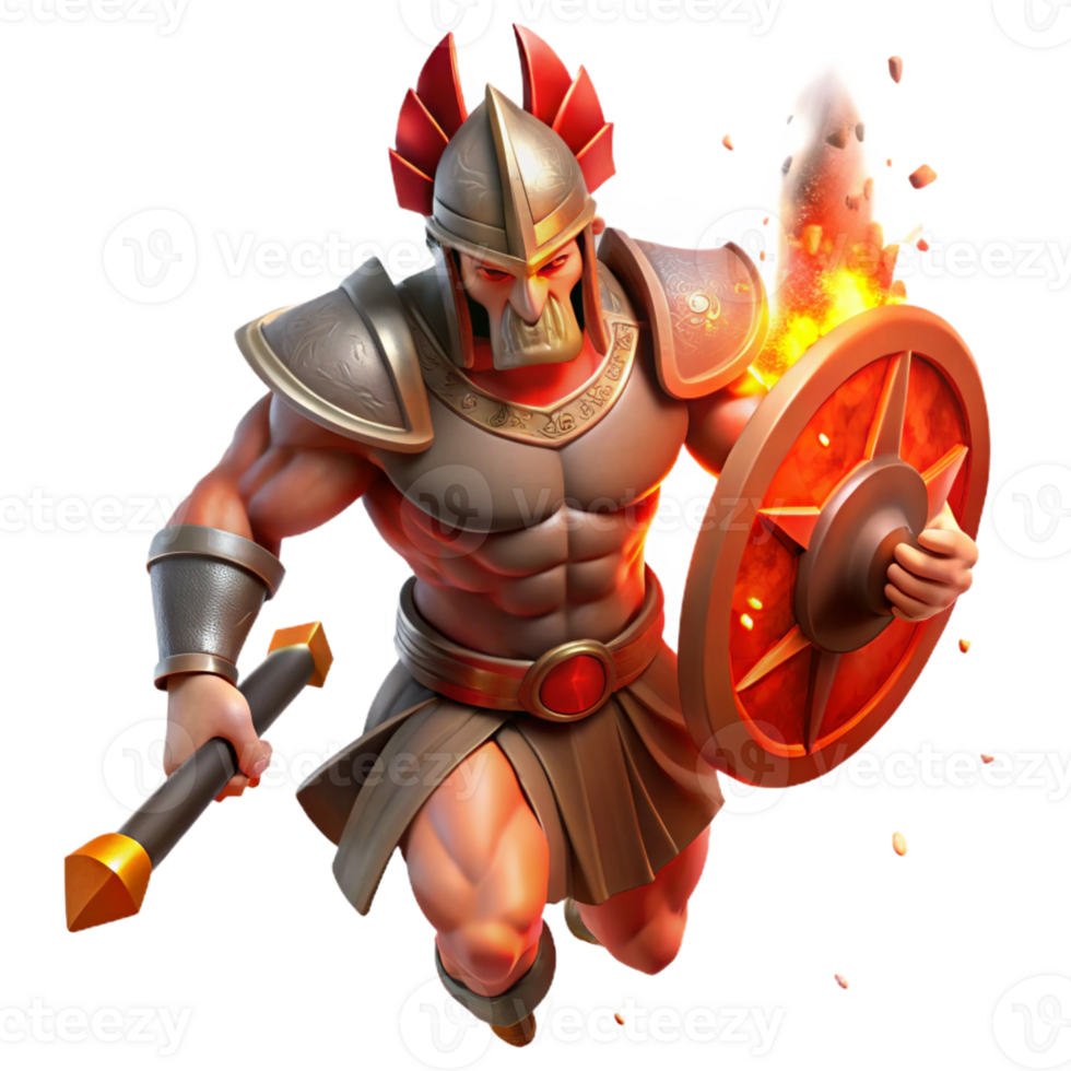serene abstract A Powerful Ares Leading Warriors Into Bat high quality png