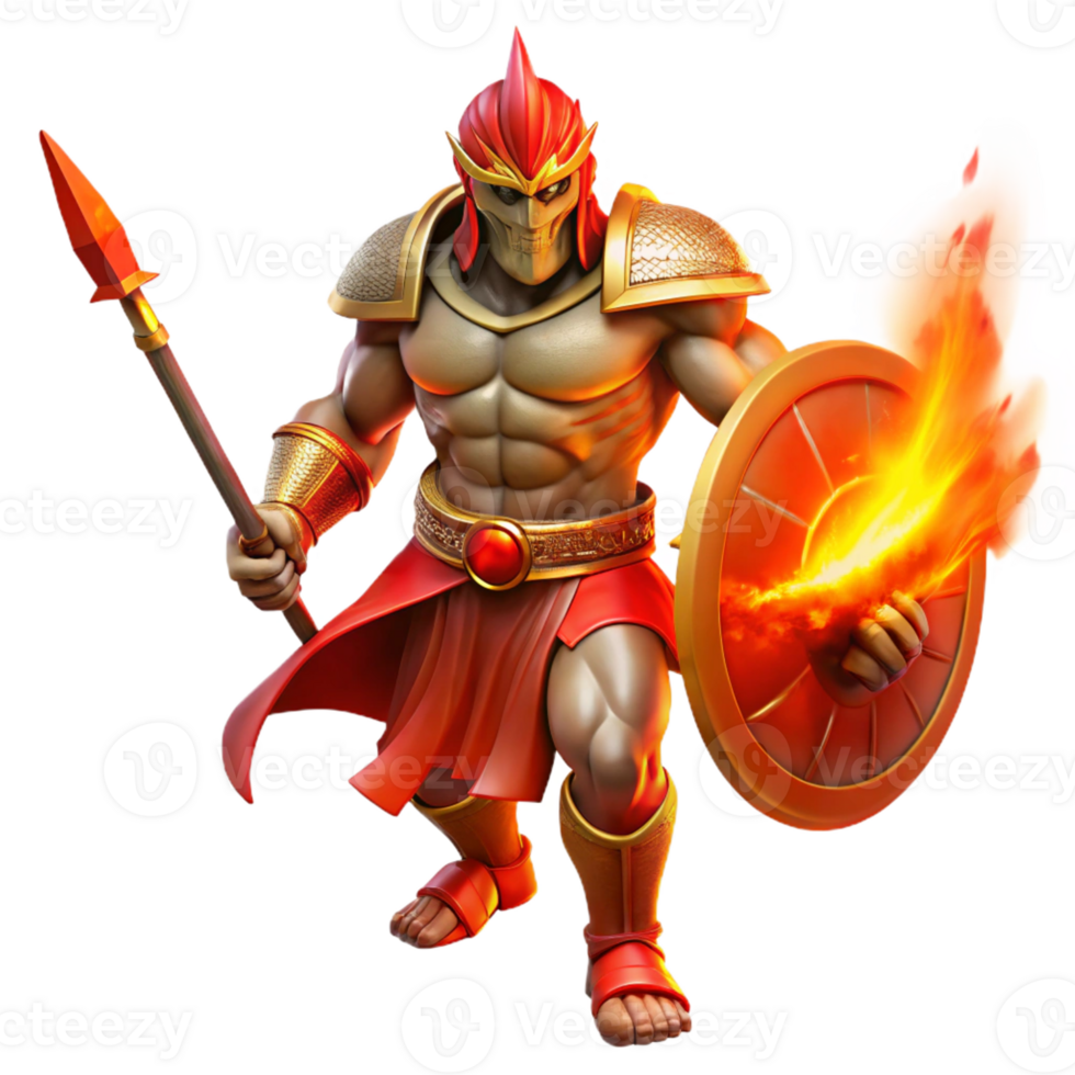 vibrant classic A Powerful Ares Leading Warriors Into Bat high resolution png