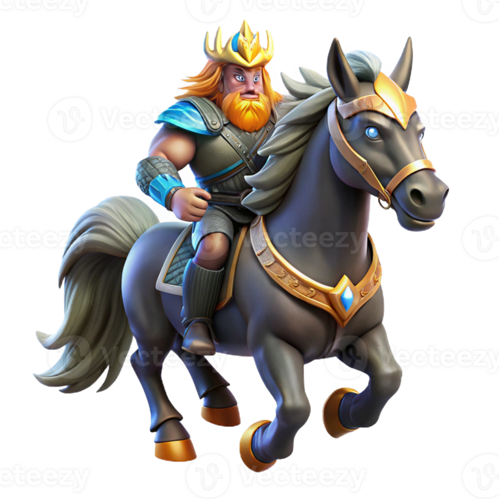 elegant minimalist A Fierce Odin Riding Sleipnir Dramatic Ba authentic png