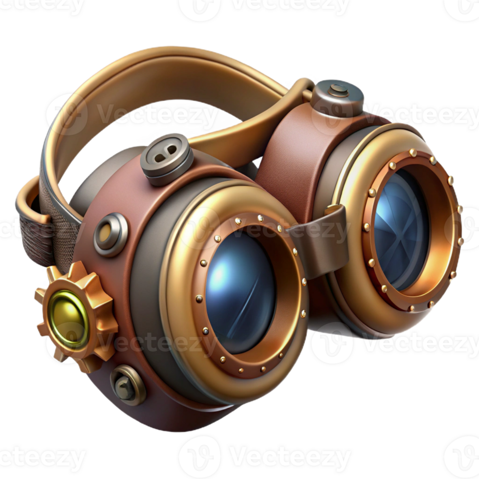 elegant modern A Steampunk Goggles Intricate Lenses An png