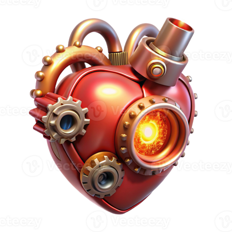 impressive minimalist A Steampunk Heart Intricate Gears and Pi authentic png