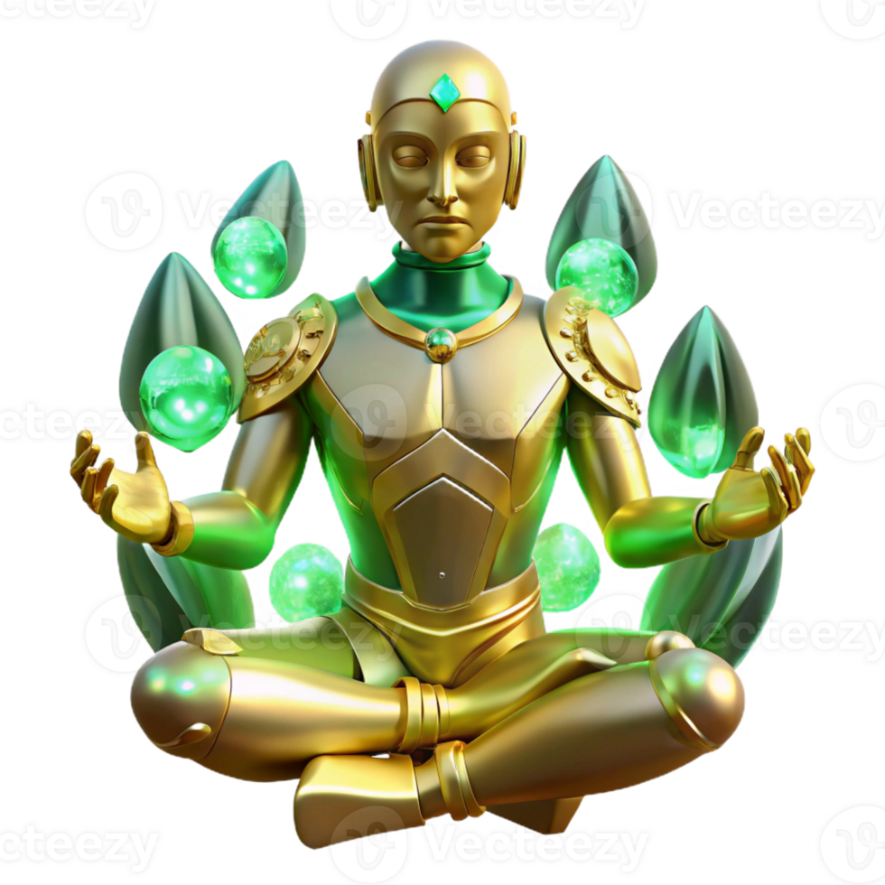 impressive modern A Cyborg with Intricate Golden Circuitry detailed png