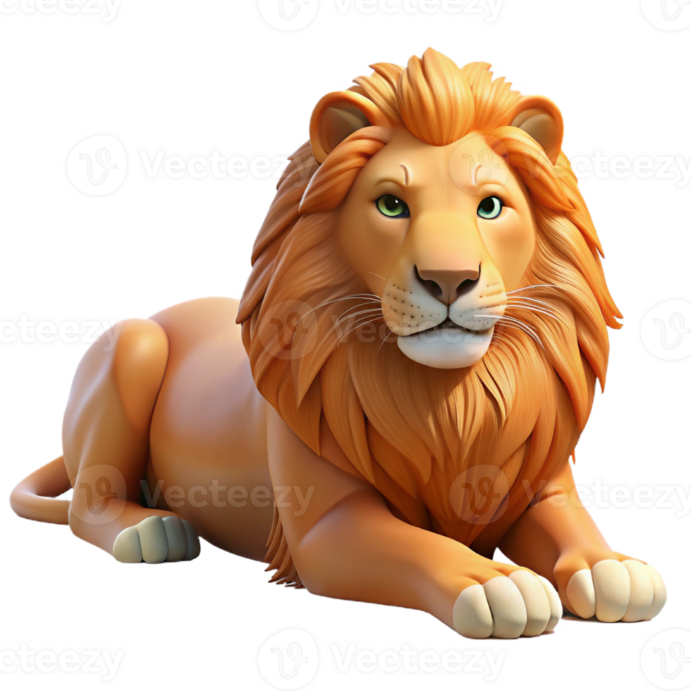 impressive abstract Regal Lion Resting in the Shade authentic png