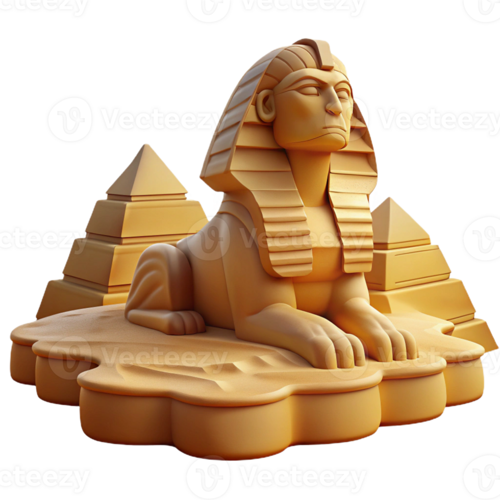 extraordinary vintage A Majestic Sphinx Gazing out over a Vast genuine png
