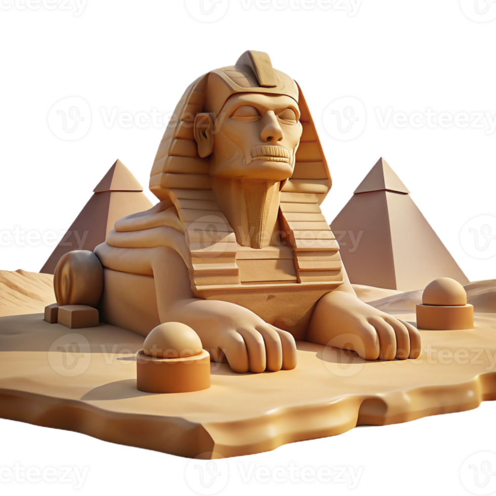wonderful vintage A Majestic Sphinx Gazing out over a Vast png