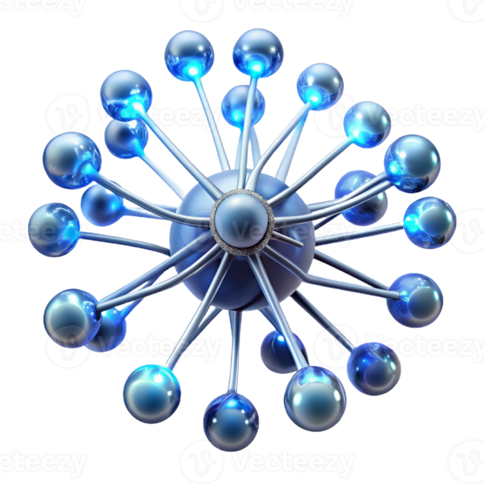 extraordinary minimalist A Network of Interconnected Bioluminesce high quality png