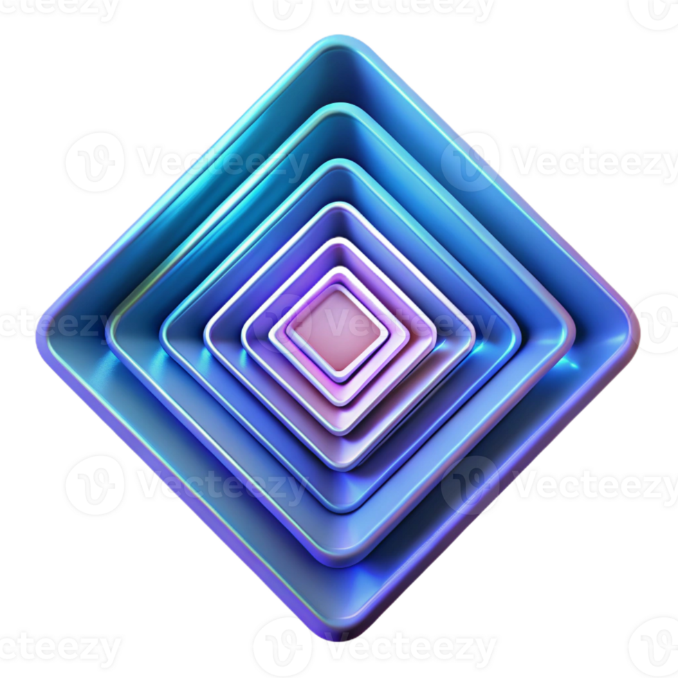 wonderful vintage A Series of Concentric Squares Radiating detailed png