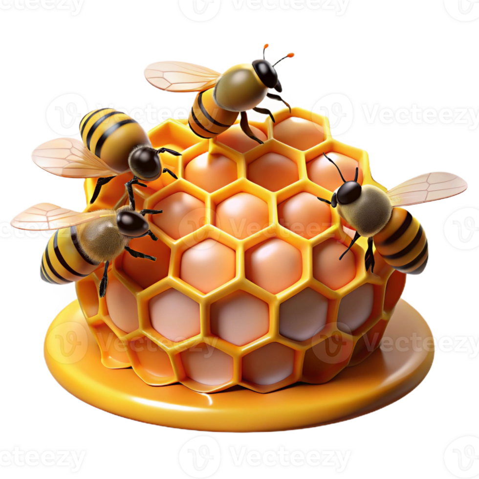 extraordinary modern A Swarm of Bees Buzzing Around a Honeycom high resolution png