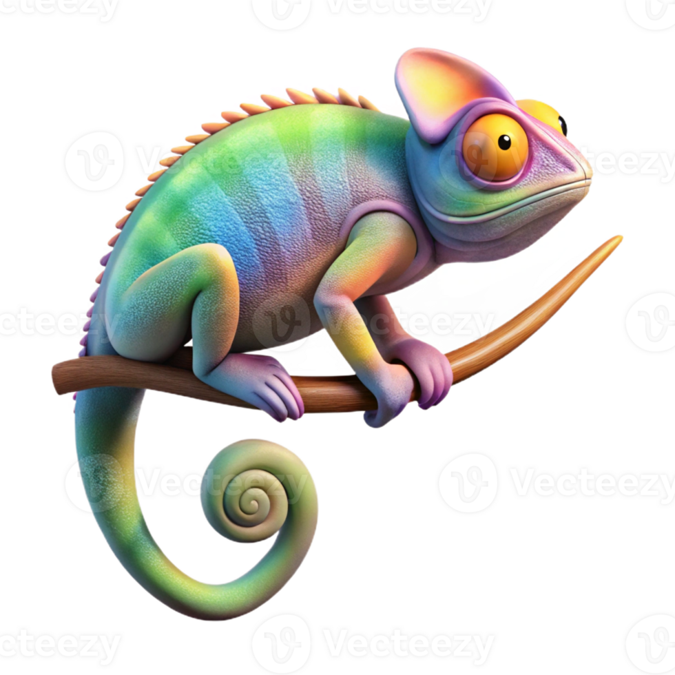 stunning contemporary A Chameleon Perched on a Branch Its Skin authentic png
