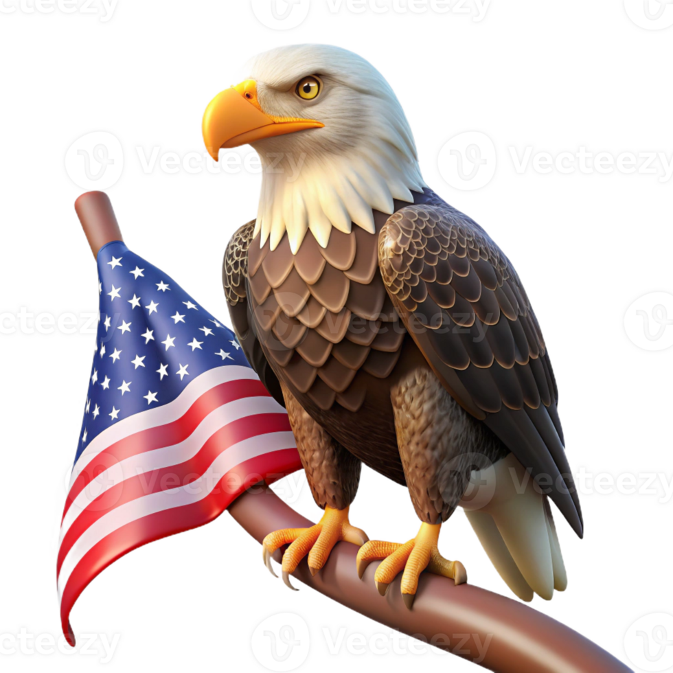 serene classic A Majestic Bald Eagle Perched on a Branch png