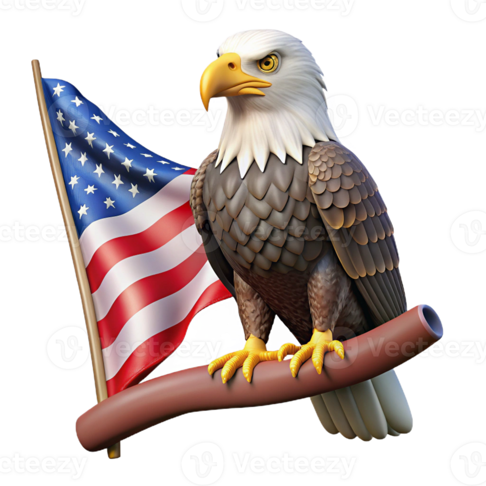 stunning contemporary A Majestic Bald Eagle Perched on a Branch png
