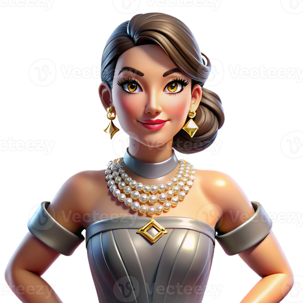 wonderful traditional Portrait of a Fashionable Socialite With high quality png