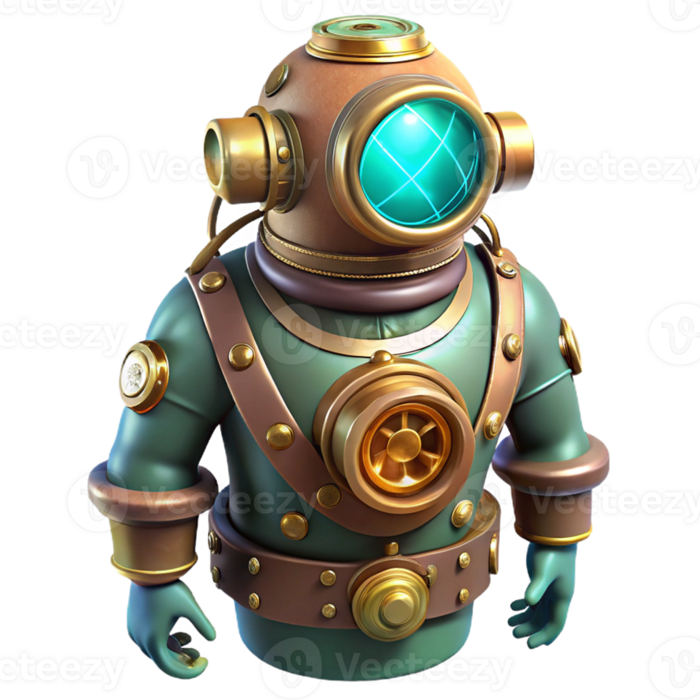 extraordinary rustic A Steampunk Diving Suit Elaborately Desi professional png