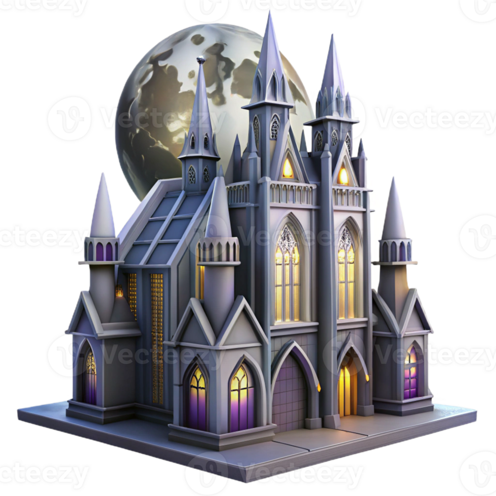 serene vintage A Towering Gothic Skyscraper Intricate Ga professional png