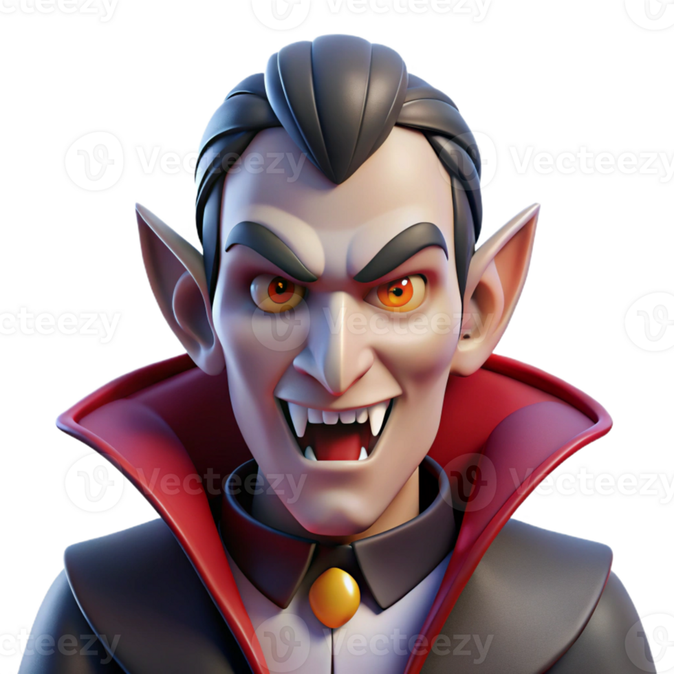 serene artistic Portrait of a Charismatic Vampire with Sha png