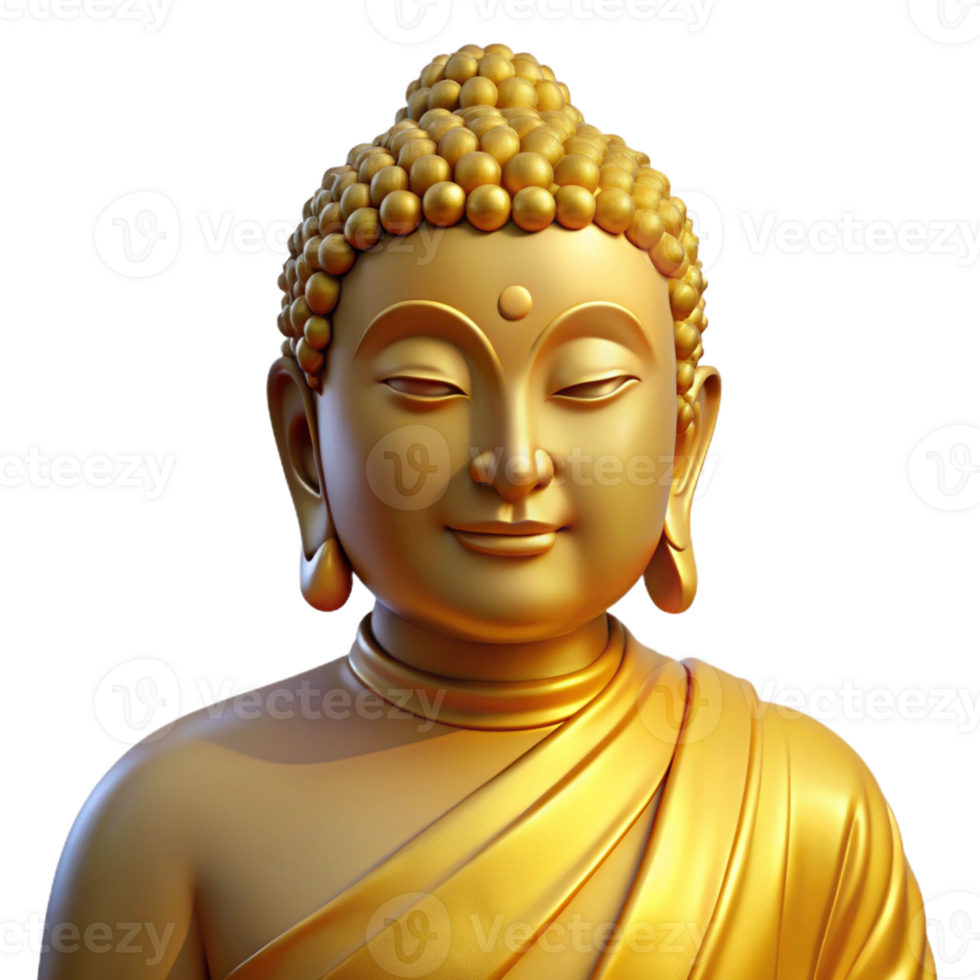beautiful contemporary Portrait of a Serene Buddha Statue with A png